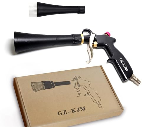 GZ-KJM Pistolet de Nettoyage intérieur de Voiture Haute Pression avec buse et Brosse à épousseter pour éliminer Rapidement la saleté et la poussière de la Surface