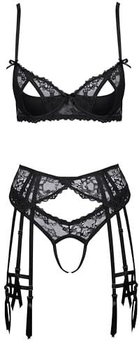 Cottelli Lingerie Straps Set, Schwarz, 80C/M