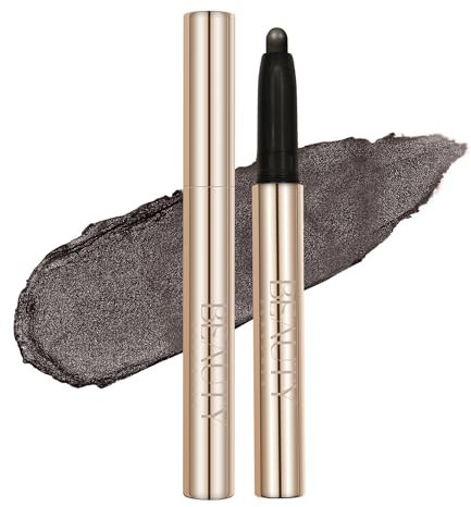 Beauty Searcher Lidschatten-Stift Matt schimmernder Lidschatten-Stift Crayon wasserfester pigmentierter cremiger Augenaufheller hervorhebender Lidschatten-Stift (#12 MITTERNACHTSSCHWARZER SCHIMMER)