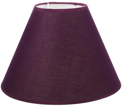 Gadpiparty E27 Stoffschirm für Stehlampe & Deckenleuchte - Lila Baumwoll-Lampenschirm (Ø30cm) - Flache Fassung, leicht zu installieren - Inkl. Aufhängevorrichtung