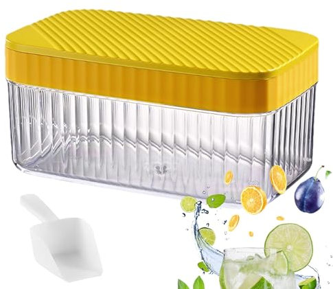 Yorajuy Freezer Ice Cube Trays,Silicone Ice Cube Mold Ice Maker with Container | Easy-Release Kitchen Gadgets, Multifunctional 32-Cavity Ice Molds for Tea, Coffee, Juice, Cocktails
