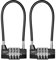 Brifit Cadenas à Combinaison, Serrure à Combinaison 4 Chiffres, Cadenas à Longue Anse, Petit Numero Cadenas a Code d'extérieur de 5 mm de Large, Cadenas de Câble de Bagage pour Garage, Gymnase, 2PCS