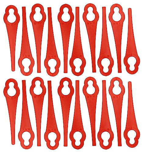 vhbw 20x Ersatz-Messer kompatibel mit Bosch ART 2600 Combitrim, ART 26 Accutrimm Rasentrimmer - Ersatzklinge Rot, Nylon/Kunststoff