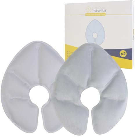 First Days Maternity, 2 Stück Brustkühlende Gel-Pads – Heiß- und Kaltgelpacks für stillende Mütter – Mikrowellen- und gefriergeeignet – Kann auch bei Körperschmerzen, Schmerzen und Beschwerden