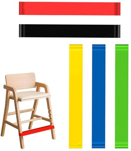Taicols Lot de 5 bandes élastiques pour chaise - Pour enfants avec pieds agités - Pour enfants atteints d'autisme, de TDAH, de yoga et de gymnastique