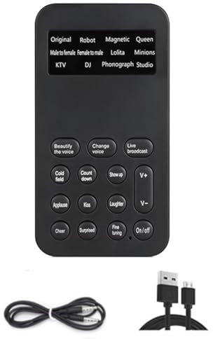 Wernfale S9 Voice Changer 12 Modulateur de Voix avec Fonctions de Changement de Voix Réglables pour Téléphone, Ordinateur, Carte Son et Un Outil de Micro, Travail Soigné et