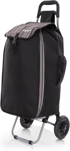 Hoppa Expandable Shopping Trolley 57L/64L (2024 Model) – Durable, Foldable Push/Pull Cart with 1-Year Guarantee for Easy Storage