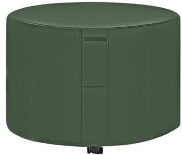 SXZAGZR Rund Abdeckung Für Gartenmöbel, Gartentisch Schutzhülle Wasserdicht, 420D Oxford Abdeckplane Gartenmöbel, Möbelsets Sitzgruppe Gartentisch Schutzhülle Rund (180x90cm,GrüN)