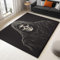 Generisch Teppich Wohnzimmer Todesschädel 160 x 230 cm Home Kurzflor Teppich, Schlafzimmer Teppich, 3D Drucken Teppiche, Flauschig Weicher Teppich, Waschbar Flanell Teppiche