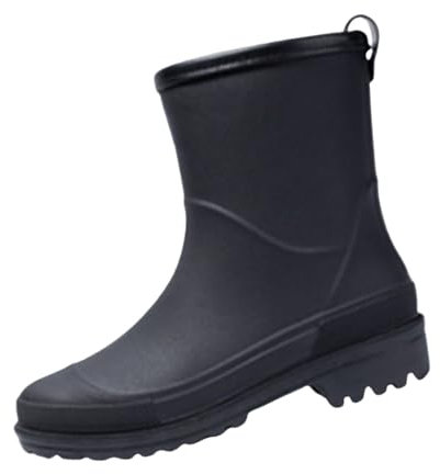 Laquieio Stivali Da Pioggia Per Donne Economico Giardino Lavoro Pioggia Stivali Scarpe da Giardino Nuovi stili per le donne Stivali Alti Stivali da Acqua Donna Offerta Lavoro, Nero , 37 EU