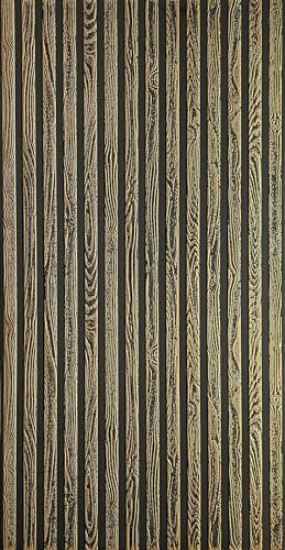 DECCART - Wandpaneele 3d 100x50 cm - Wandpaneel - Holz Optik Paneele - Holzoptik wandplatten - Paneele wand - Wall panels - schwarz gold - 20 Stück (10 m²)