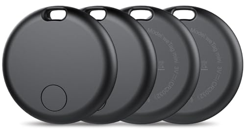 Air Tag Schlüsselfinder, Air Tracker Tag Kompatibel mit Apple Wo ist? APP (Nur iOS), Koffer Tracker für Taschen/Gepäck/Key, Batterielebensdauer EIN Jahr, IP67 wasserdicht (4er Pack)