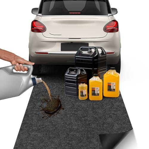 Oupuven Alfombrilla para Suelo de Garaje 91x152cm Tapete para derrames de Aceite, Suelo para Garaje, Estera de Aceite Reutilizable, Fácil de Limpiar, Proteger Las Superficies del Suelo del Garaje
