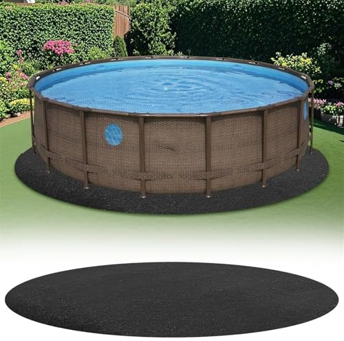 CDPTD Poolunterlage Rund 460cm Durchmesser, Oberirdische Schwimmbeckenmatte, Bodenplane für Pools,Pool Unterlage Outdoor, Schwimmbad-Schutzpolster Durchstichfestes Polyester-Geotextil (305cm/10ft)