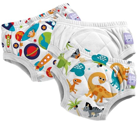 Bambino Mio (3 Pack) Reusable Potty Training Pant Underwear, 2-3 Years | Washable potty training pants with a comfortable fit and absorbent core for everyday toilet training.