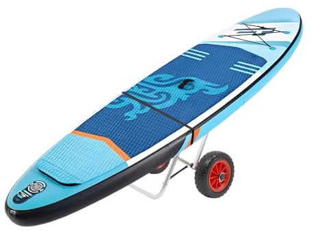 MEELRYD Canoa, carrello regolabile in alluminio, per kayak, pieghevole, fino a 80 kg, canoa, traino barca, trolley con 2 ruote gonfiabili in poliuretano, carrello per barche, canoe