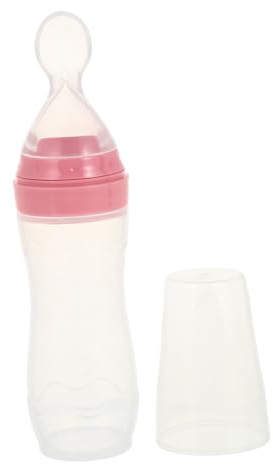 ibasenice Quetschfütterer Mit Löffel Für Babys 120ml Lebensmittelechtes Silikon Stabiler Stand Geeignet Für Brei Und Früchte