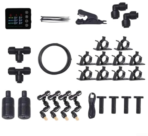 Gdfnmogo Spruzzatore a doppia pompa per recinti e piante per rettili, sistema di temporizzazione automatica della nebbia con doppia pompa ad alto flusso, copertura 12 ugelli