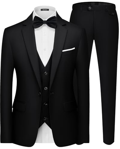Mens Suits 3 Piece Slim Business Casual Wedding Party | Mens Suits,ONE Button,Wedding Dress,Suit Blazer Trousers and Waistcoat