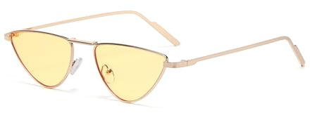 Hviomru Katzenaugen-Sonnenbrille Damen | 80er Jahre Retro-Stil | UV400 Schutz | Klassisch Vintage Dreieck Party-Brille