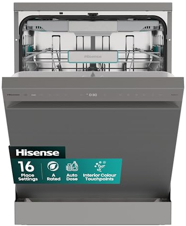 Hisense Auto Dose Standard Dishwasher - Stainless Steel - A Rated