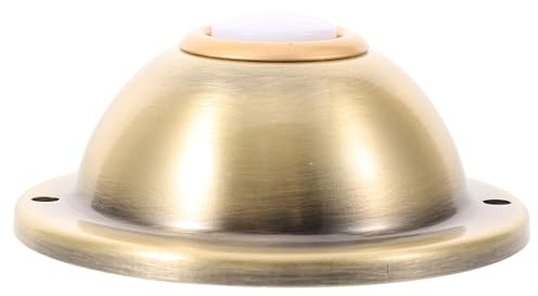 Pulsador de Timbre Antiguo Redondo de Hierro Dorado, Estilo Vintage | Timbre para Casa, Montaje en Pared Sistema Cableado, Uso Residencial y Puerta de Entrada