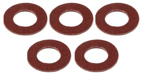 Schläfer | 5 Joints Fibre Rouge 3/8 (14,6 x 9 x 2 mm) 182110 ? Haute Résistance à la Chaleur et à l?Humidité | Étanchéité Plomberie Chauffage Eau Gaz Jardin | Silicone Alimentaire Certifié