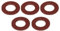 Schläfer | 5 Joints Fibre Rouge 3/8 (14,6 x 9 x 2 mm) 182110 ? Haute Résistance à la Chaleur et à l?Humidité | Étanchéité Plomberie Chauffage Eau Gaz Jardin | Silicone Alimentaire Certifié