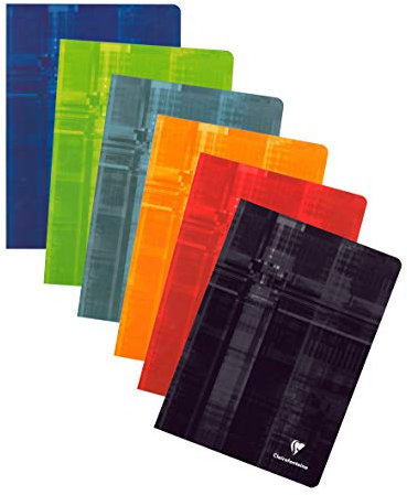 Clairefontaine 63125C Heft (DIN A4, liniert mit Rand, 90g, 40 Blatt) 1 Stück farbig sortiert