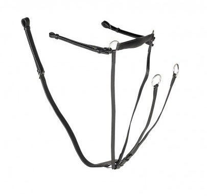 Gallop Economy Leather Breastplate Martingale, Cob Size, Black