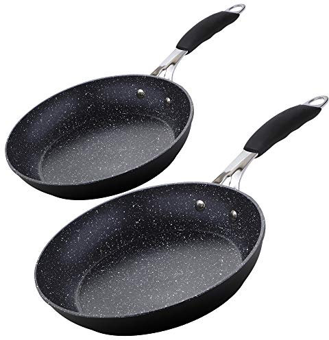 San Ignacio Q2928 Infinity Set mit 2 Pfannen 20 und 24, geschmiedetes Aluminium, Induktion, Schwarz