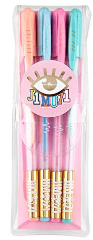Depesche 10341 - Gelstift Set in Neonfarben, Lisa und Lena J1MO71, 4 Stück im Etui