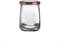 Glass Storage Jar with Copper Rose Gold Lid 0.5L or 1L Clear Transparent Glass Food Storage Jar Jam Jar Sweet Jar Container Cannister with Copper Screw Metal Lid Cook Taste Eat (0.5L)