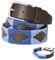 PELPE Argentinischer Ledergürtel mit passender Schnur und Lederarmband. Auf Leder gestickter Gürtel für Männer und Frauen. Argentinische Pologürtel