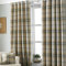 Riva Paoletti Aviemore Ösenvorhänge (Paar) Heritage Tartan Check - Faux Wolle Effect - Fertig - 100% Polyester - 117 cm Breite X 137 cm Drop (46 X 54 Zoll), Polyester, Ockergelb, Ring Top Vorhänge