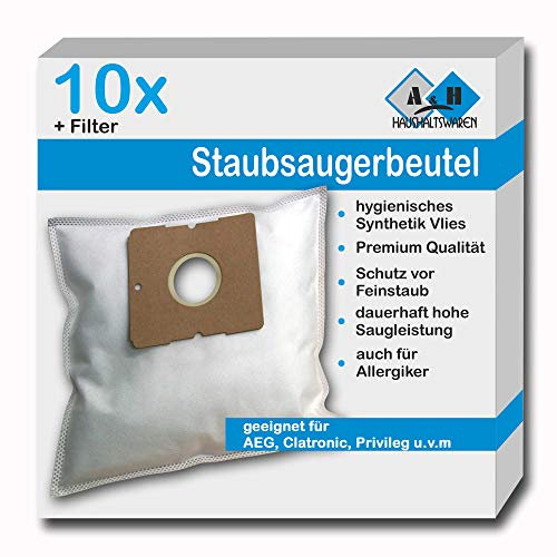 10 Staubsaugerbeutel geeignet für Hanseatic CJ 088ED-100