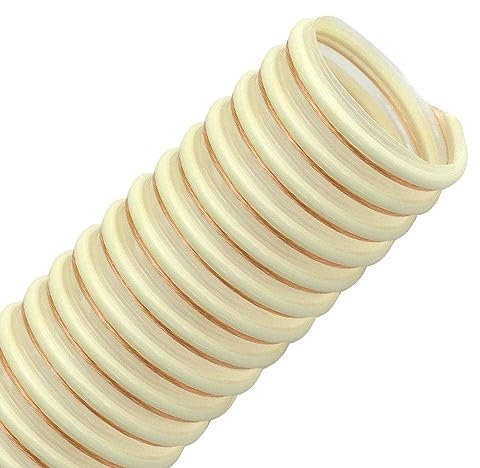 PURTON PU/PVC-FDA 63mm (2 1/2 Zoll), Länge Meterware - Absaugschlauch mit Erdungslitze, Lebensmittelecht, Förderschlauch, Saugschlauch