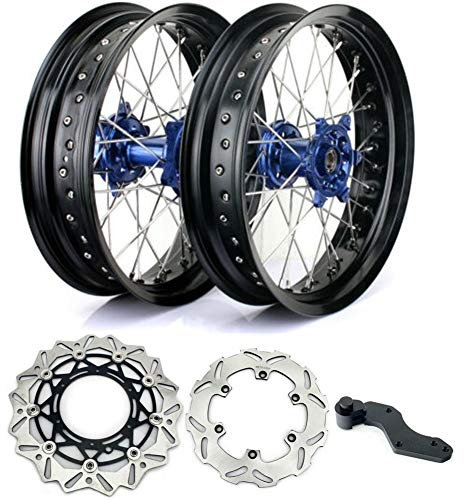 TARAZON 3,5 X 17 5,0 X 17 Supermoto Radsatz Felgen Radnabe Bremsscheiben Bremssatteladapter für SX SXS SXF EXC XC 125-530