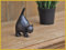 IDYL Bronze-Skulptur Katze | 14x6x10 cm | Katze Tierfigur aus Bronze handgefertigt | Gartenskulptur oder Wohnbereich-Dekoration | Hochwertiges Kunsthandwerk | Wetterfest