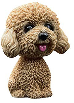 Evenlyao Wackelkopf Figur Auto Hund Haustier Figur Spielzeug Für Auto Armaturenbrett Dekoration - Teddy, Corgi, Französische Bulldogge, Pommern - Blau