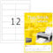 topstick 8406 Etiquetas universales A4 (96,5 x 42,3 mm, 25 hojas, papel, mate) autoadhesivas, imprimible, pegatinas de dirección permanente, 300 adhesivos blancas