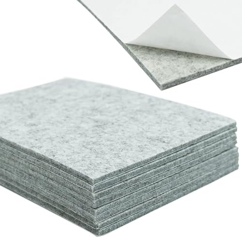 8 Pack Furniture Feet Felt Pads, 5mm Thickness Heavy Duty Floor Protectors, Self-adhesive 20 * 15cm Table Feet Pads - Protect Your Wood Floors(Gray)