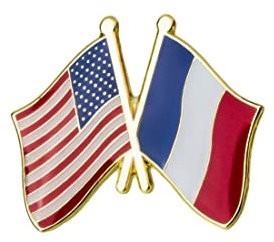 Clj Charles Le Jeune Pin's Drapeaux Jumelage France Usa - Jumelage - qualité de finition - Epingle - Broche - Badge - Jumelage et Fraternité