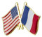 Clj Charles Le Jeune Pin's Drapeaux Jumelage France Usa - Jumelage - qualité de finition - Epingle - Broche - Badge - Jumelage et Fraternité
