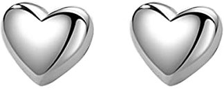 SLUYNZ 925 Sterling Silber 8MM Fette Herz Ohrringe Ohrstecker für Frauen Damen Hollow Süße Liebe Ohrstecker Ohrringe