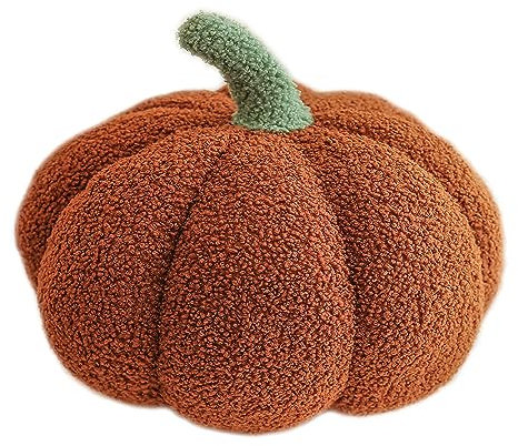 Proumhang Halloween-Kürbis-Kissen Herbst Kürbis Plüschtier Plüsch Spielzeug weich Thanksgiving Kürbis Dekoration Sofa Kissen Kürbis Spielzeug für Home Dekoration Party Favors 30cm Braun