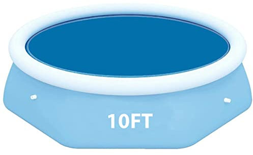 Crystals Solar Pool Cover for Swimming Pools | Thermal Blanket | Thermal Towel for 10 Feet Inflatable Pools - Round, Blue (10 FT Cover for Inflatable Pool)