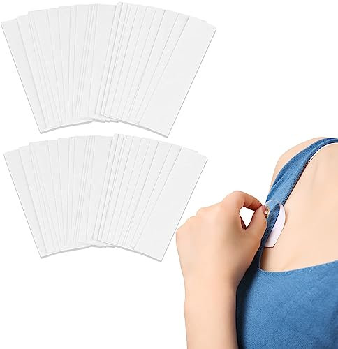 WeddHuis 108 pcs di nastro biadesivo per tessuti a doppia faccia per il corpo, abiti e vestiti, fashion tape trasparente per la moda con strisce lunghe,Ideale per tutti i tipi di tessuti