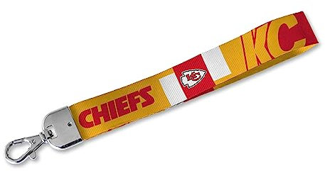 Rico Industries NFL Football Kansas City Chiefs Standard-Handgelenk-Schlüsselband, niedlicher Handgelenkriemen, Schlüsselanhänger für Damen und Herren, Autoschlüssel, Ausweise, Karte, Geldbörse
