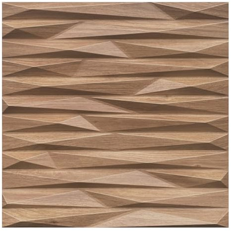 50cm x 50cm 3D Paneele PVC Kunststoffpaneele 40 Stück Wandpaneele Holzimitat Wand Decke 3D Optik Holz Ramzes PVC 3D Platten, D125 Braun